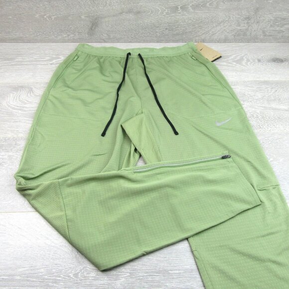 Nike Phenom Knit Running Gym Pants Men's Size Large Green NEW - Picture 2 of 13